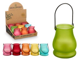 Ibergarden Vela Citronela con Asa Surtido 6 Colores Rosa, Naranja, Azul, Amarillo, Verde, Rojo Uso Exterior (Set de 27)
