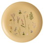 Day Juego de 4 Platos 25 cm Colores Surtidos Arena Natural Verde Musgo Amarillo Arena Ilustraciones de Plantas