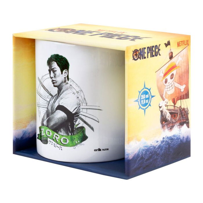 ERIK Taza Roronoa Zoro One Piece 350ml Cerámica Apta Microondas y Lavavajillas