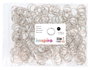 Innspiro Set de 240 Anillas Dobles para Llavero Metálicas Plateadas 20mm