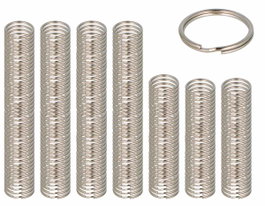 Innspiro Set de 240 Anillas Dobles para Llavero Metálicas Plateadas 20mm
