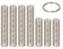 Innspiro Set de 240 Anillas Dobles para Llavero Metálicas Plateadas 20mm