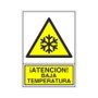 DUVER Señal 375 Plástico 420x297 mm Atención Baja Temperatura