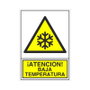 DUVER Señal 375 Plástico 420x297 mm Atención Baja Temperatura
