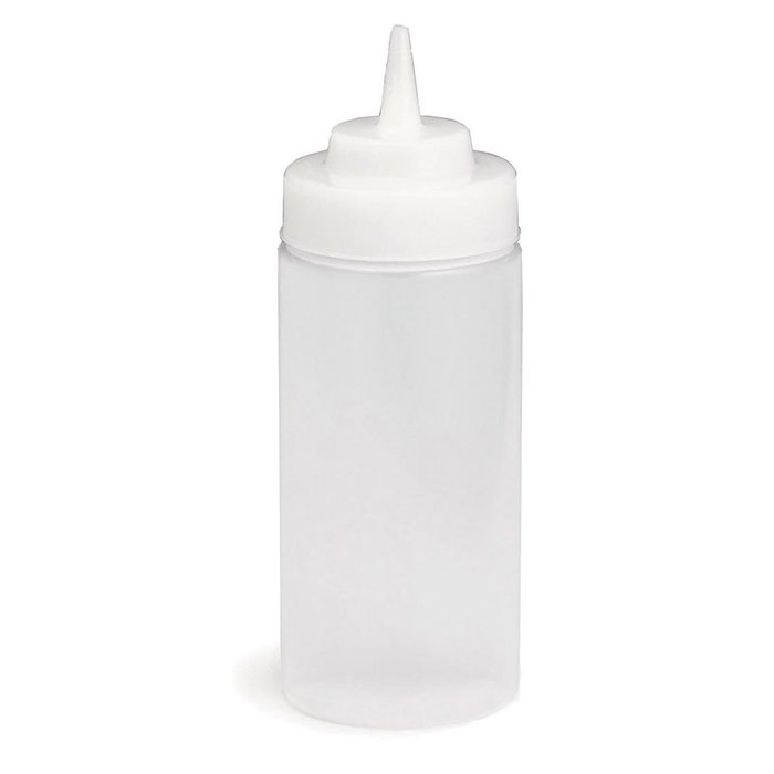 TABLECRAFT Pack de 6 botellas exprimibles de 240 ml, Blanco translúcido TABLECRAFT Pack de 6 botellas exprimibles de 240 ml, Blanco translúcido