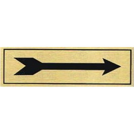 Duver Placa de Aluminio Oro 150x45 Flecha