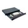 Helos LWL 19 pulg Spleissbox 24 x LC Duplex OM4, Negro