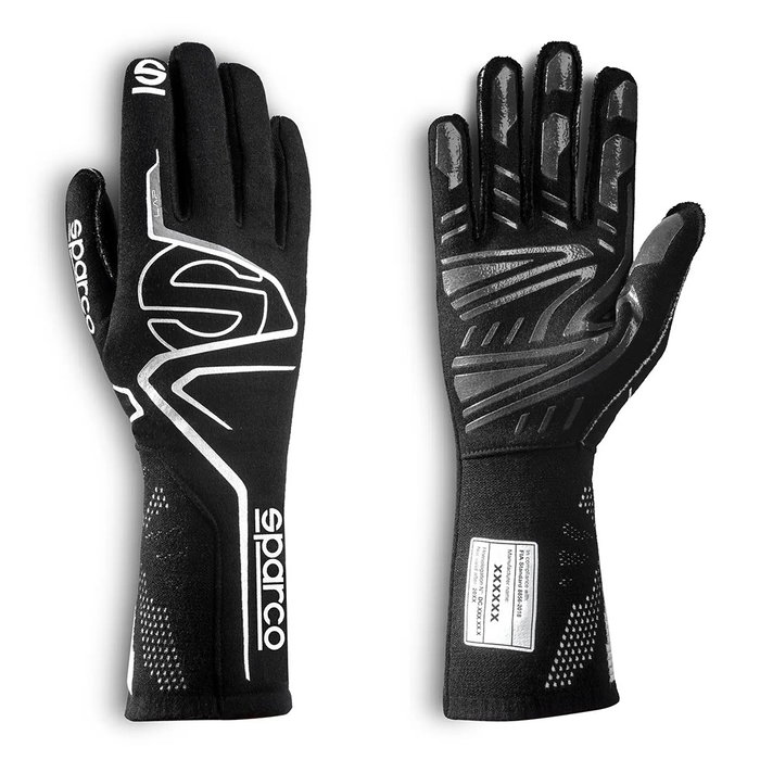 Sparco Guantes Competición Lap FIA 8856-2018 Talla 12 Negro-Blanco S00131612NRBI