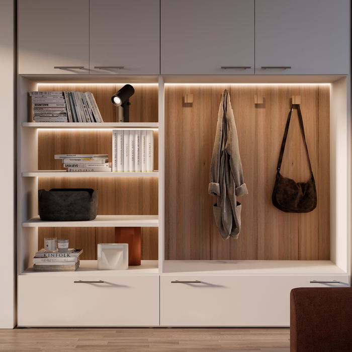 Emuca Lote de 10 tiradores para mueble Orlando, L252mm, intereje 192mm, Acero, Níquel satinado