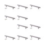 Emuca Lote de 10 tiradores para mueble Orlando, L252mm, intereje 192mm, Acero, Níquel satinado