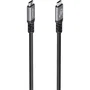 Aisens A107-0989 Cable USB 3.2 Tipo-C 4m, USB-C Macho a USB-C Macho, 100W, 10Gbps, E-Marker, Compatible Thunderbolt 3, Negro