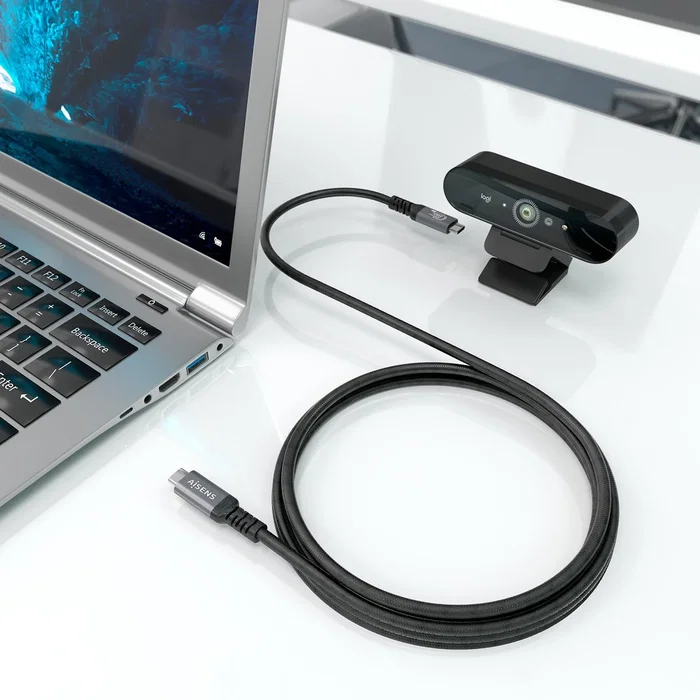 Aisens Cable USB 3.2 Gen2 USB-C a USB-C 100W 10Gbps 4m Negro Aisens Cable USB 3.2 Gen2 USB-C a USB-C 100W 10Gbps 4m Negro
