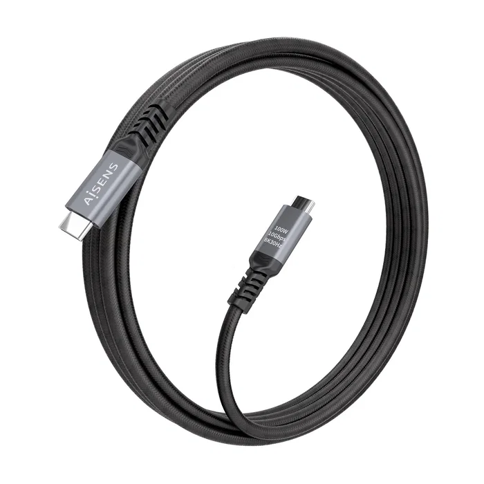 Aisens Cable USB 3.2 Gen2 USB-C a USB-C 100W 10Gbps 4m Negro Aisens Cable USB 3.2 Gen2 USB-C a USB-C 100W 10Gbps 4m Negro