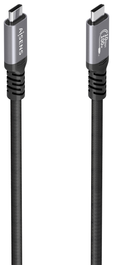 Aisens Cable USB 3.2 Gen2 de aluminio USB-C a USB-C, 100W, 10Gbps, 4m, Negro