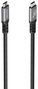 Aisens Cable USB 3.2 Gen2 de aluminio USB-C a USB-C, 100W, 10Gbps, 4m, Negro