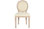 DKD Home Decor Silla de Hevea y Poliéster Blanco y Natural