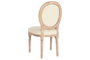 DKD Home Decor Silla de Hevea y Poliéster Blanco y Natural