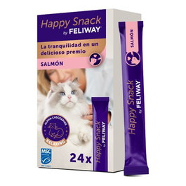 Feliway Happy Snack Sobre para Gato, 15 gr Sabor Salmón, 24 unidades