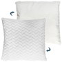 Home Deco Factory Cojín decorativo Chevron Blanco 40x40 cm, Colección Natural en poliéster