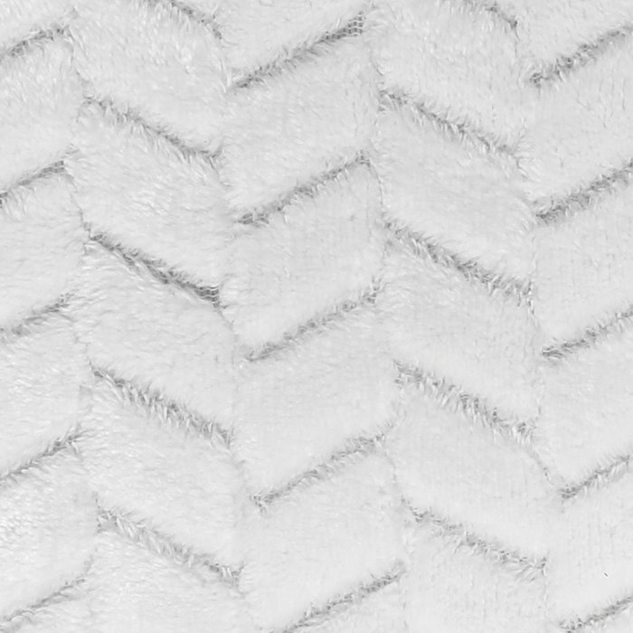 Home Deco Factory Cojín decorativo Chevron Blanco 40x40 cm, Colección Natural en poliéster