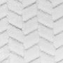 Home Deco Factory Cojín decorativo Chevron Blanco 40x40 cm, Colección Natural en poliéster