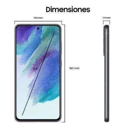 Smartphone Samsung Galaxy S21 FE 6,4" Negro 256 GB 8 GB RAM Snapdragon 888 Gris Grafito