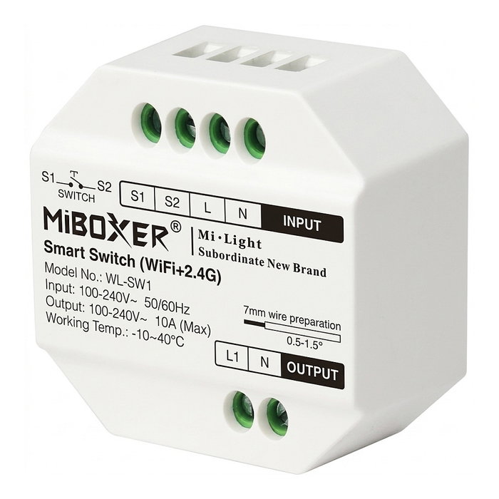 Miboxer LED Wifi Smart Switch 10A WiFi+2,4G Milight/Miboxer Miboxer LED Wifi Smart Switch 10A WiFi+2,4G Milight/Miboxer