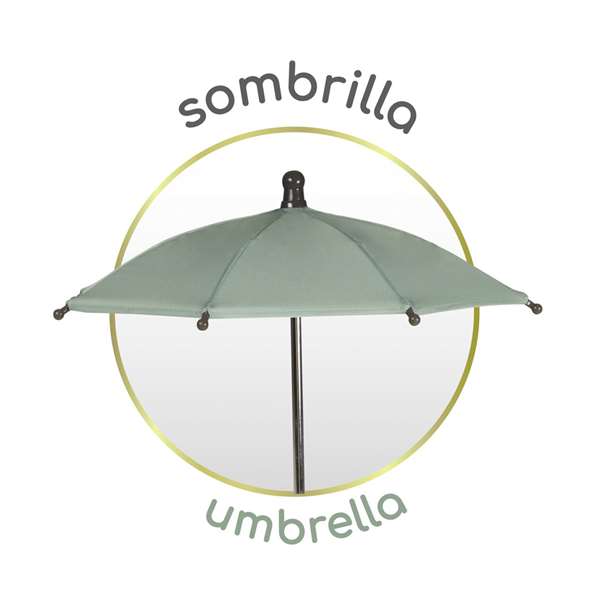 Decuevas Coche de Muñeca Plegable Capriccio con Sombrilla y Bolso - Para Muñecas de hasta 48 cm