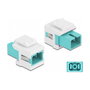 DeLOCK Módulo Keystone SC Símplex hembra a SC Símplex hembra aqua/blanco
