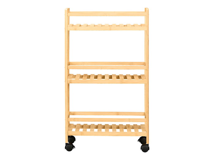 Kinvara Carro Cocina 3 Niveles Estrecho Bambú y Plástico Natural 84.5x6x23 cm Kinvara Carro Cocina 3 Niveles Estrecho Bambú y Plástico Natural 84.5x6x23 cm