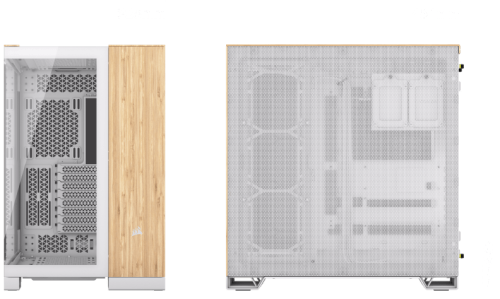 Corsair CC-9011284-WW Carcasa de Ordenador Midi Tower Bamboo, Blanco