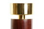 DKD Home Decor Portavelas Metal Makers 2023 Acacia Aluminio Marron Dorado 8x8x18 cm