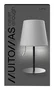 Muitomas Lámpara Dream LED con base de aluminio, Negro