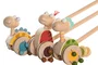 DKD Home Decor Juguete de Dinosaurios de Madera y ABS (Surtido de 3) Multicolor