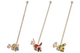 DKD Home Decor Juguete de Dinosaurios de Madera y ABS (Surtido de 3) Multicolor