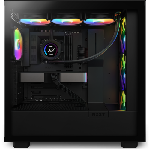 NZXT Kraken Elite 360 RGB RL-KR36E-B1 Sistema de refrigeración líquida todo en uno 12 cm Negro con pantalla TFT-LCD y ventiladores RGB