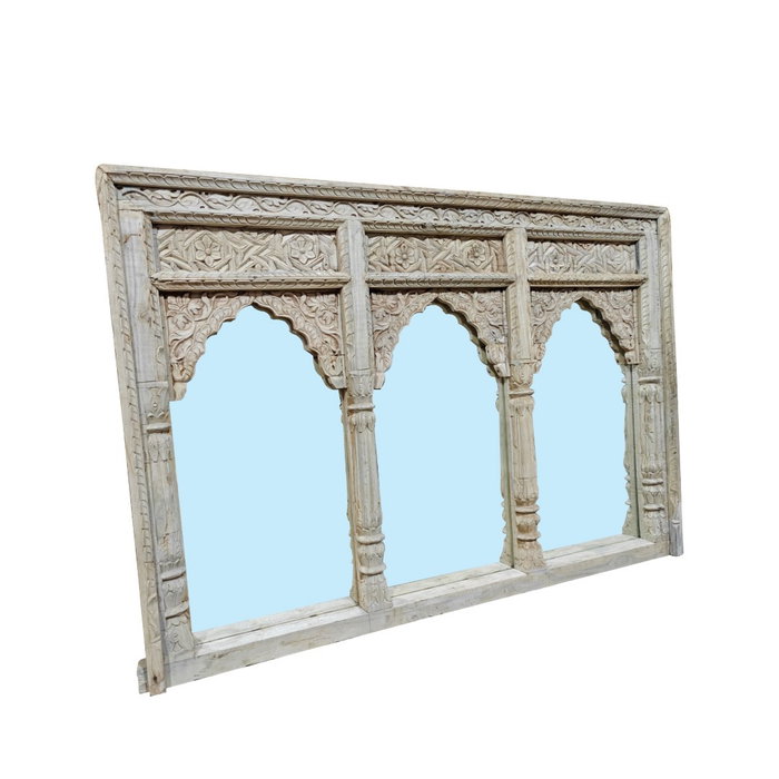 DKD Home Decor Espejo de Teca Tallas Antiguas Natural 157x109 cm DKD Home Decor Espejo de Teca Tallas Antiguas Natural 157x109 cm