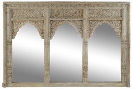 DKD Home Decor Espejo de Teca Tallas Antiguas Natural 157x109 cm
