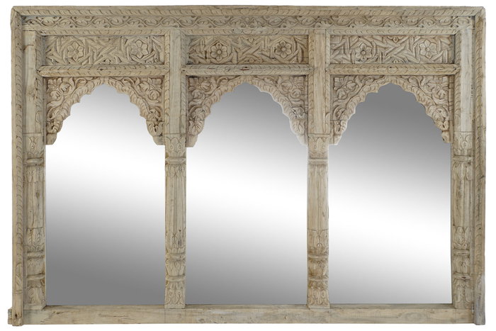 DKD Home Decor Espejo de Teca Tallas Antiguas Natural 157x109 cm DKD Home Decor Espejo de Teca Tallas Antiguas Natural 157x109 cm