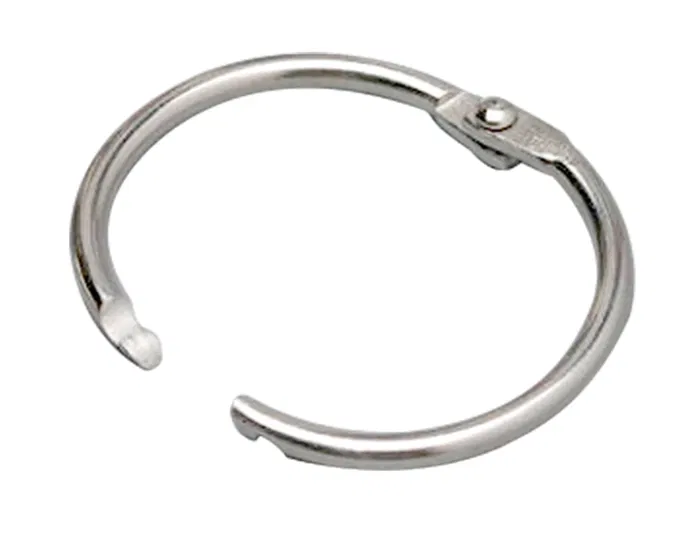 Liderpapel Anilla Bisagra Niquelada N.3 Diametro 35 mm Caja de 20 Unidades