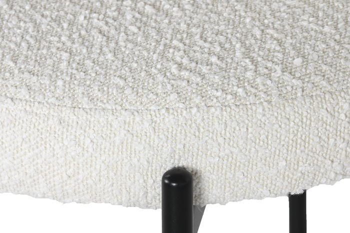 DKD Home Decor Taburete Blanco y Negro Metal Poliester 53 x 97 x 48 cm (2 Unidades)