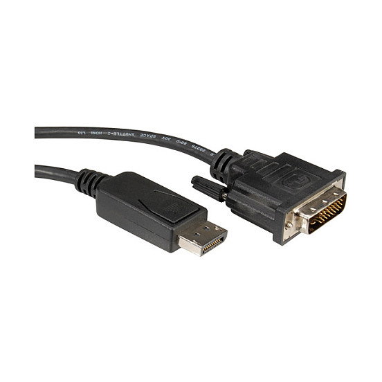 ROLINE Cable Adaptador DisplayPort a DVI-D Macho 1 m Negro