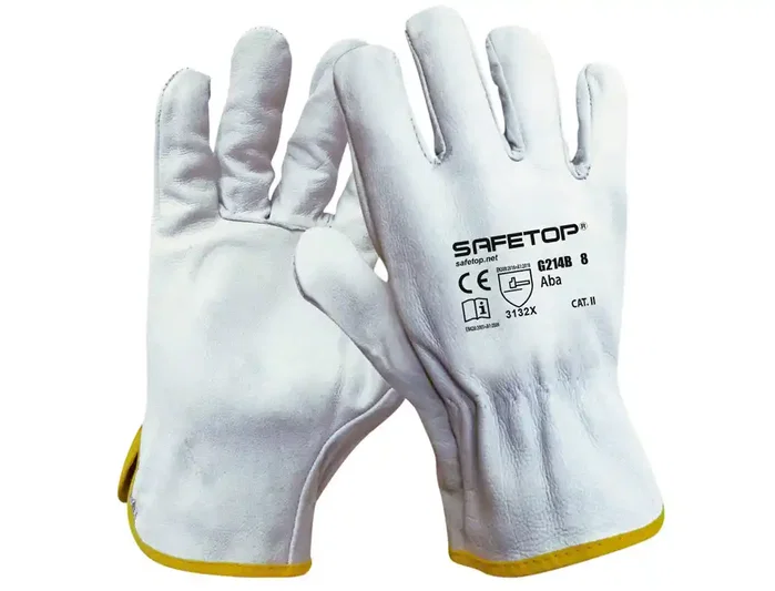 Safetop Guantes de Piel de Flor Bovino Blanco Talla 10 Safetop Guantes de Piel de Flor Bovino Blanco Talla 10