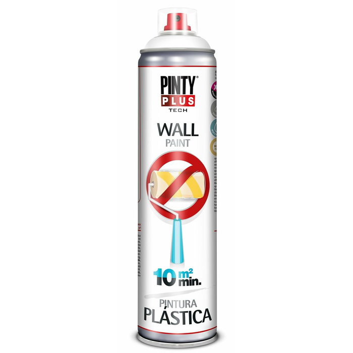 Pinty Plus Pintura plástica spray interior RAL 9016 blanca mate 600 ml