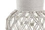 DKD Home Decor Jarrón Mediterraneo Transparente Blanco Cristal Algodón Red Macramé 18 x 31 x 18 cm (6 Unidades)