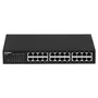 Edimax GS-1024 - Switch de Red Gigabit Ethernet 24 Puertos (10/100/1000) - Metal, Negro - Con Montaje en Rack y Pared, Capacidad 48 Gbit/s