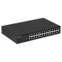 Edimax GS-1024 - Switch de Red Gigabit Ethernet 24 Puertos (10/100/1000) - Metal, Negro - Con Montaje en Rack y Pared, Capacidad 48 Gbit/s