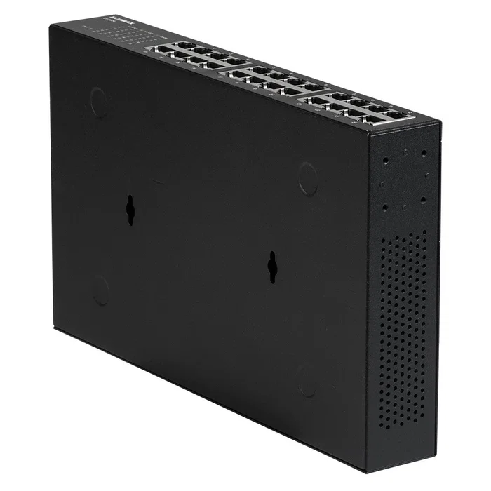 Edimax GS-1024 - Switch de Red Gigabit Ethernet 24 Puertos (10/100/1000) - Metal, Negro - Con Montaje en Rack y Pared, Capacidad 48 Gbit/s