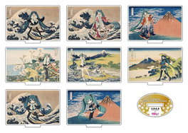 Presence CO., LTD. Katsushika Hokusai x Hatsune Miku Figuras acrílico 5 cm Cajas Sorpresa Surtido (8)