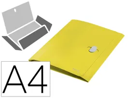 Leitz Carpeta de 3 Solapas DIN A4, Polipropileno Reciclado, Amarillo